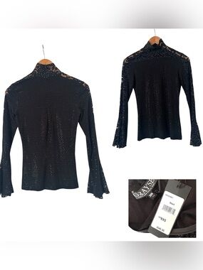 Grayse Crystal Embellished Lace Top